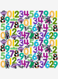 Set de 100 stickers troquelados de Count von Count