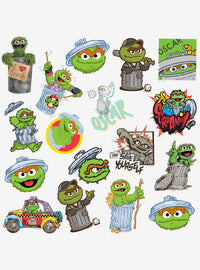 Sesame Street: pack de 100 stickers de Oscar el Gruñón