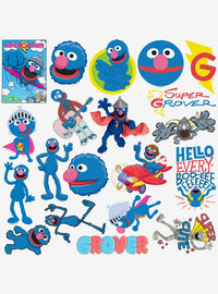 Pack de 100 stickers de vinilo de Grover | Sesame Street