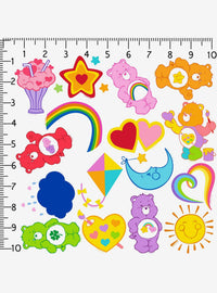 Pack de 100 stickers de Care Bears y sus emblemas