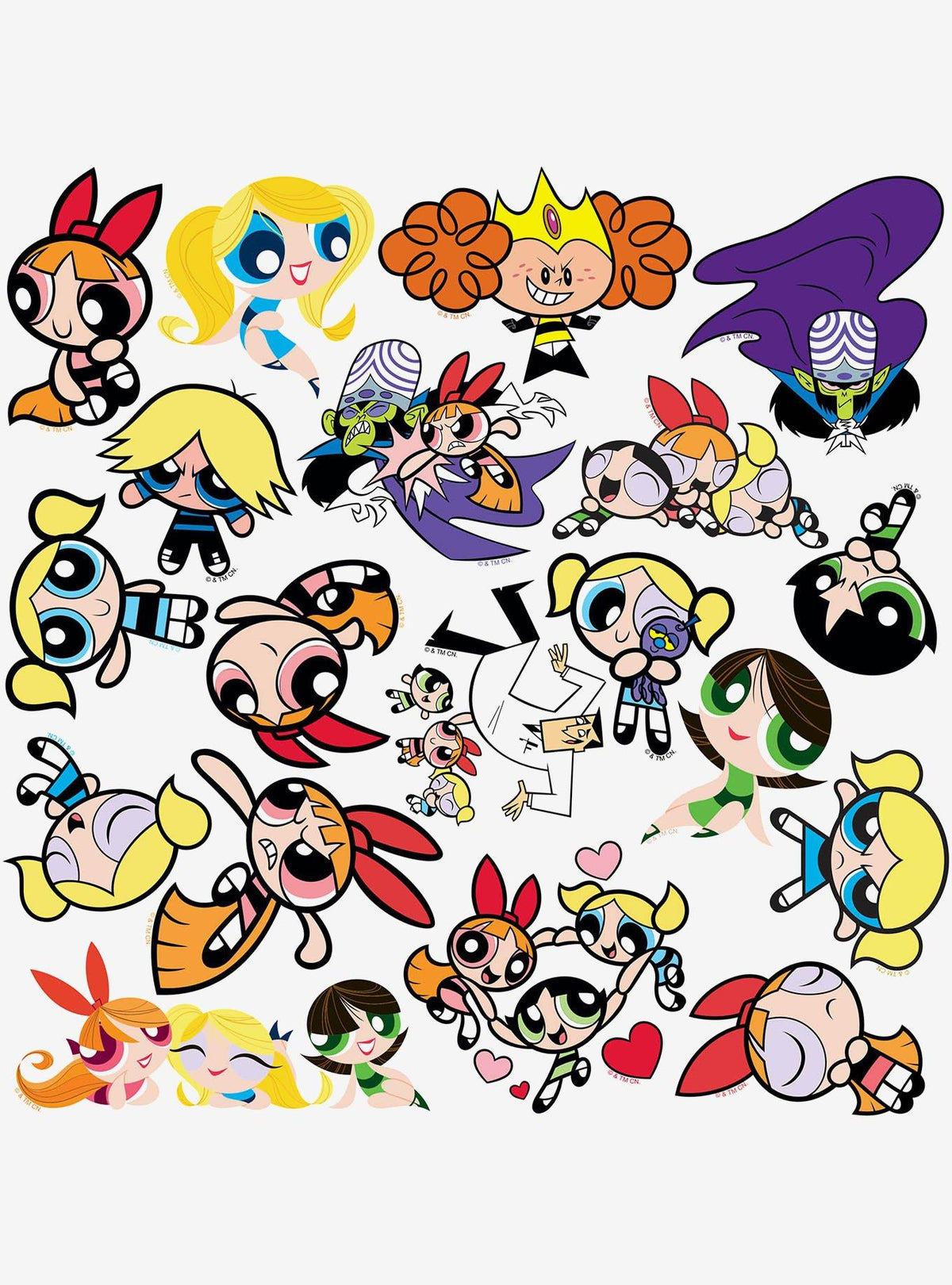 Pack de 100 stickers de Las Chicas Superpoderosas