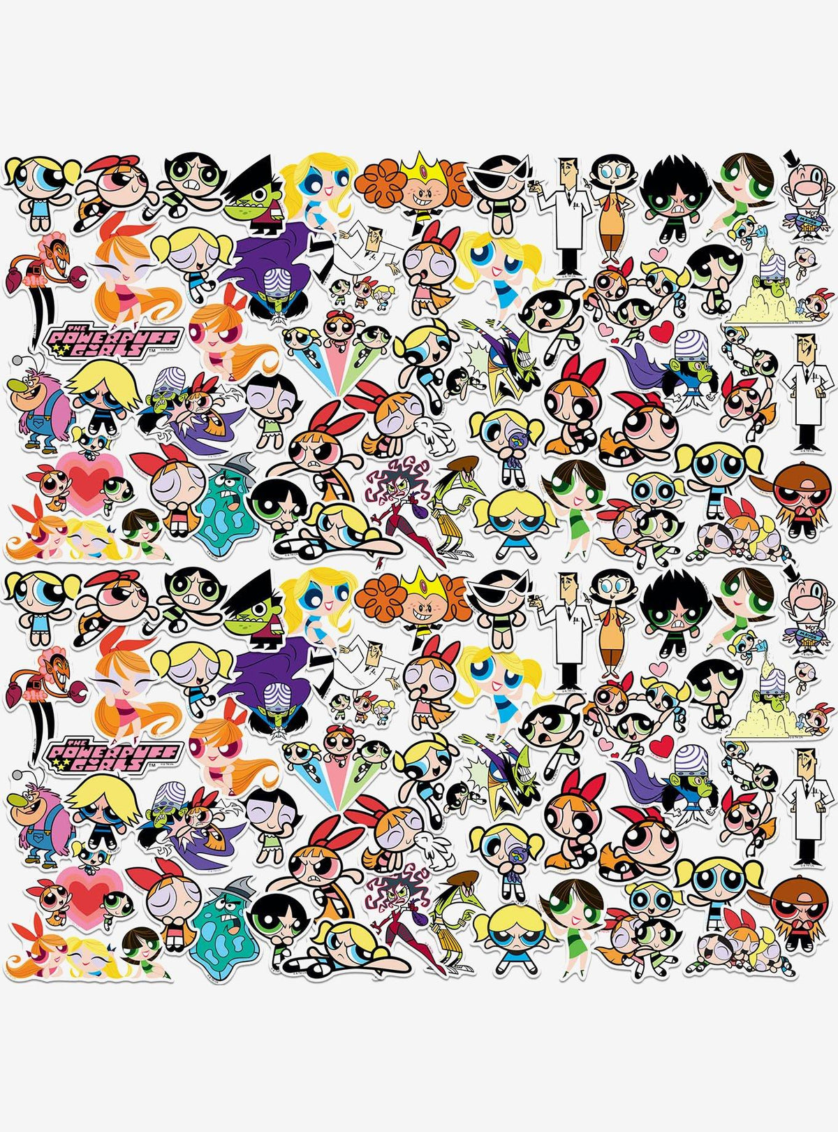 Pack de 100 stickers de Las Chicas Superpoderosas