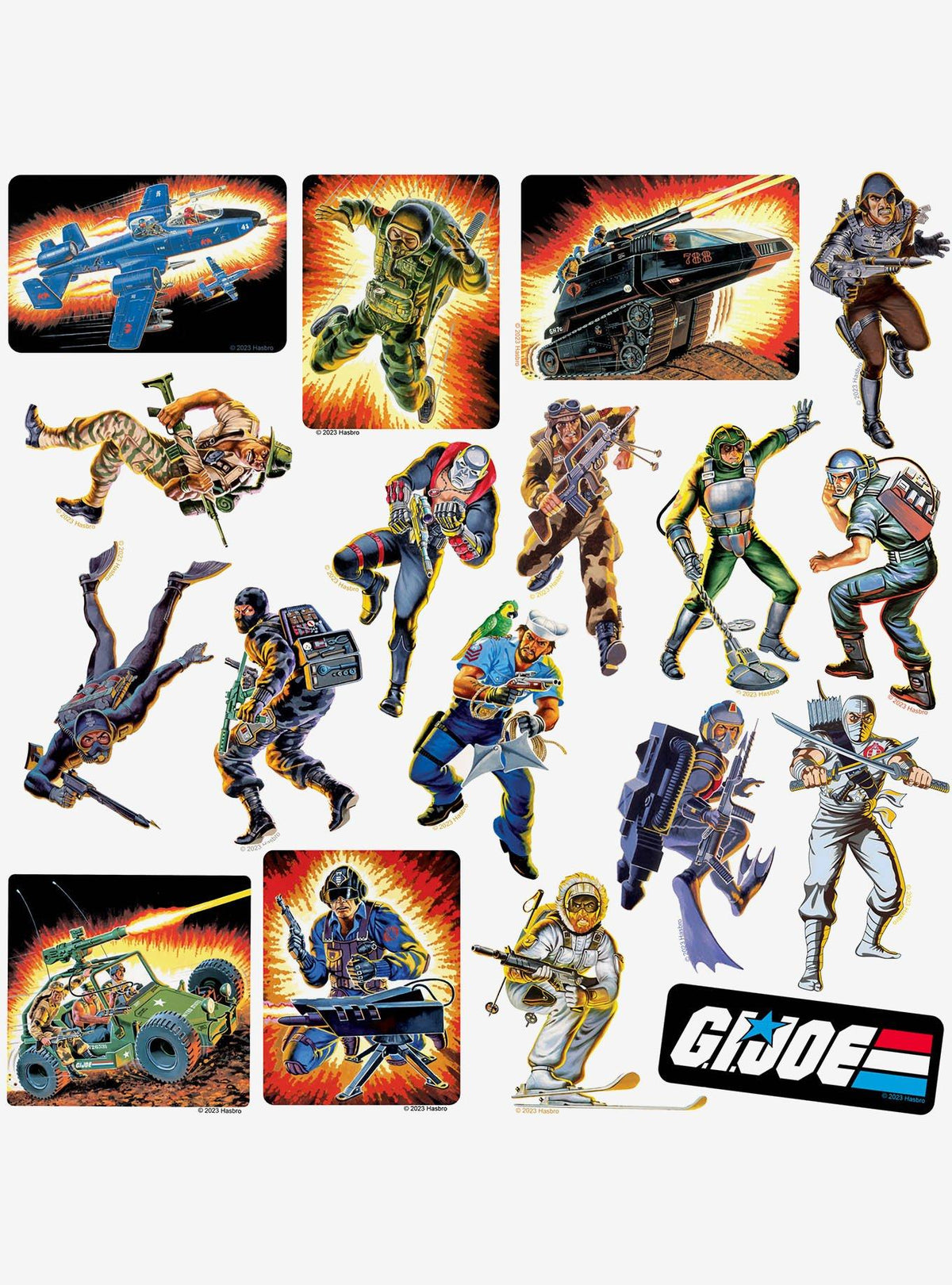 G.I. Joe Retro: pack surtido de 100 stickers de vinilo