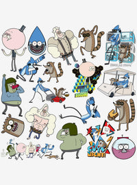Pack de 100 stickers troquelados de Regular Show