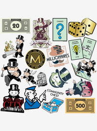 Pack de 100 stickers de Monopoly