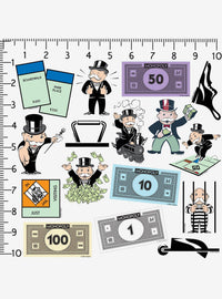 Pack de 100 stickers de Monopoly
