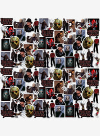 Set surtido de 100 stickers de vinilo Freddy vs. Jason