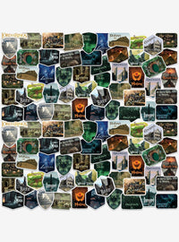 Pack de 100 stickers de lugares de El Señor de los Anillos
