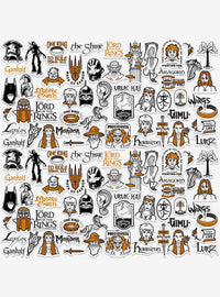 Pack de 100 stickers troquelados de El Señor de los Anillos