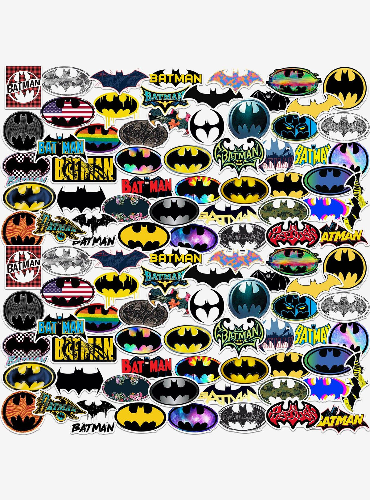 Pack de 100 stickers de logos de Batman