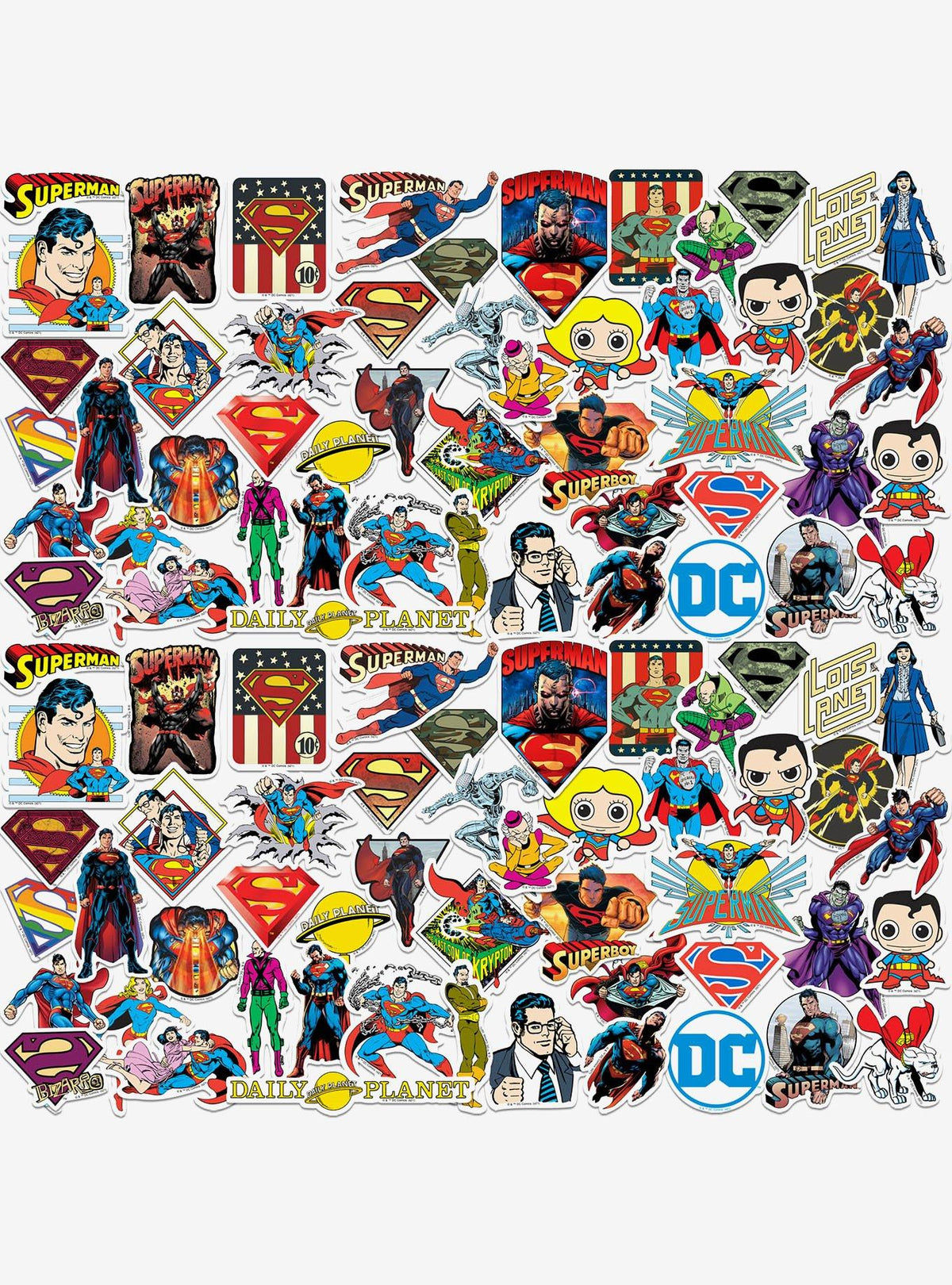 Pack de 100 stickers de vinilo de Superman