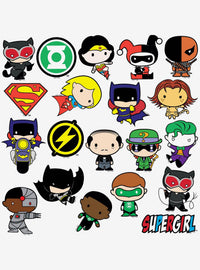 Pack de 100 stickers chibi de la Liga de la Justicia