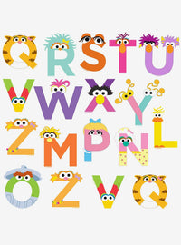 Set de 100 stickers del alfabeto de Sesame Street