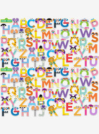 Set de 100 stickers del alfabeto de Sesame Street
