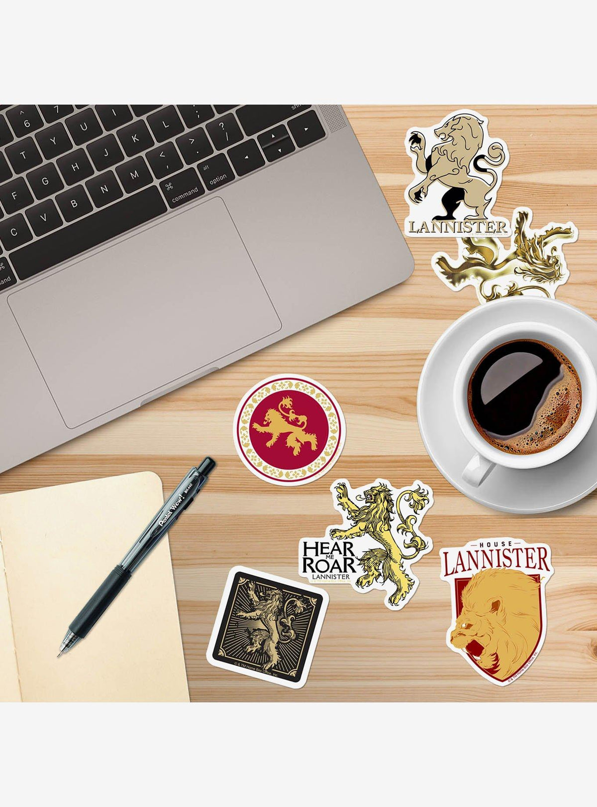 Stickers Game of Thrones: Casa Lannister, pack de 100