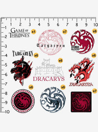 Pack de 100 stickers de Game of Thrones: Casa Targaryen