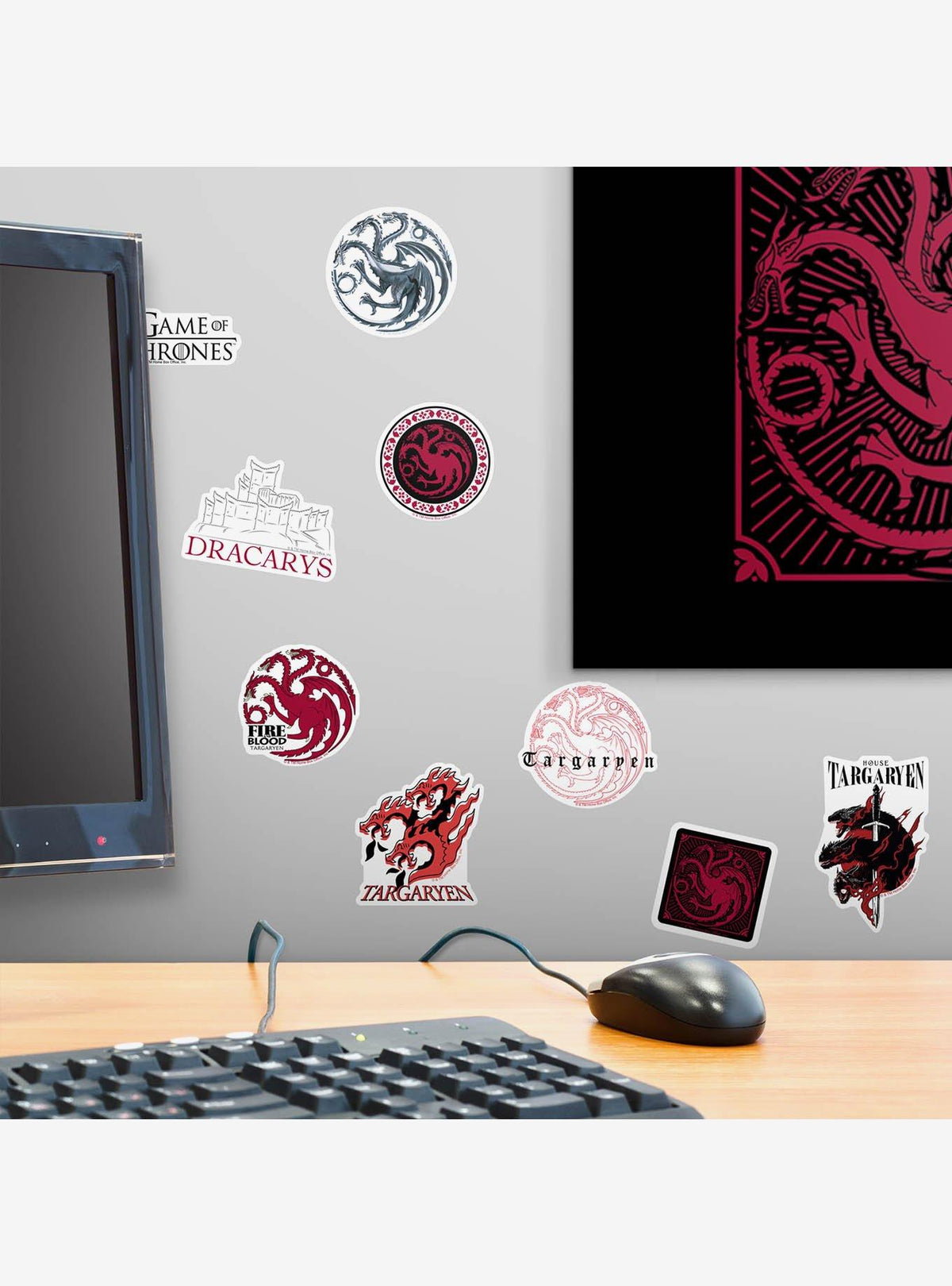 Pack de 100 stickers de Game of Thrones: Casa Targaryen