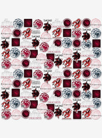 Pack de 100 stickers de Game of Thrones: Casa Targaryen