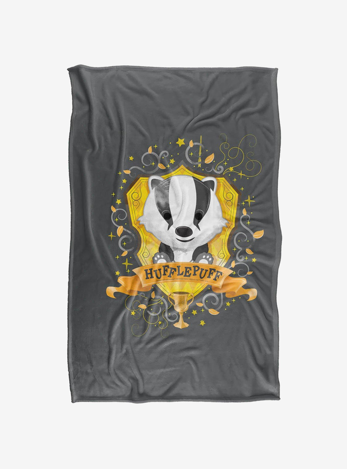 Manta Harry Potter Escudo de Hufflepuff en acuarela
