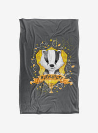 Manta Harry Potter Escudo de Hufflepuff en acuarela