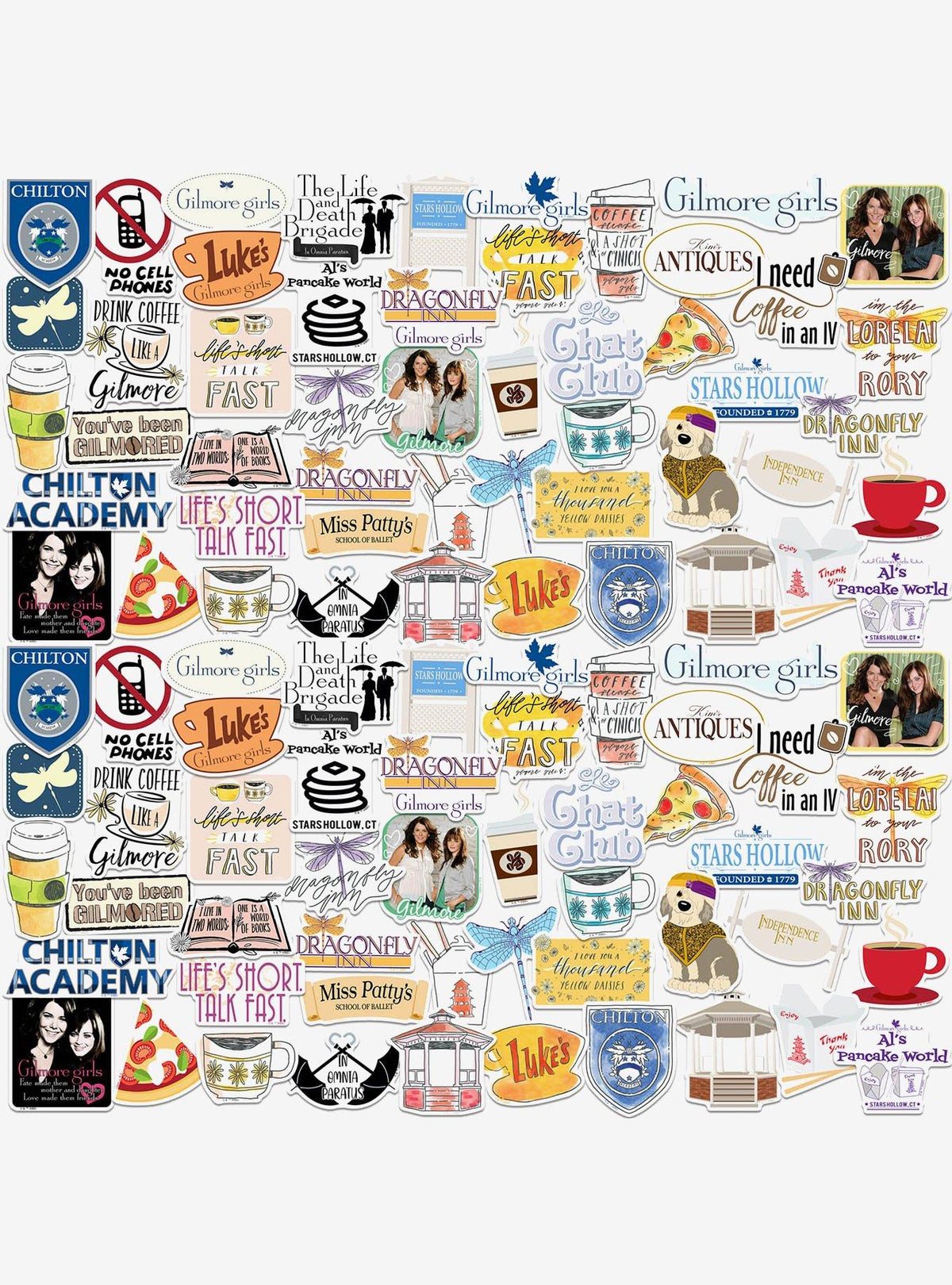Pack de 100 stickers de Gilmore Girls