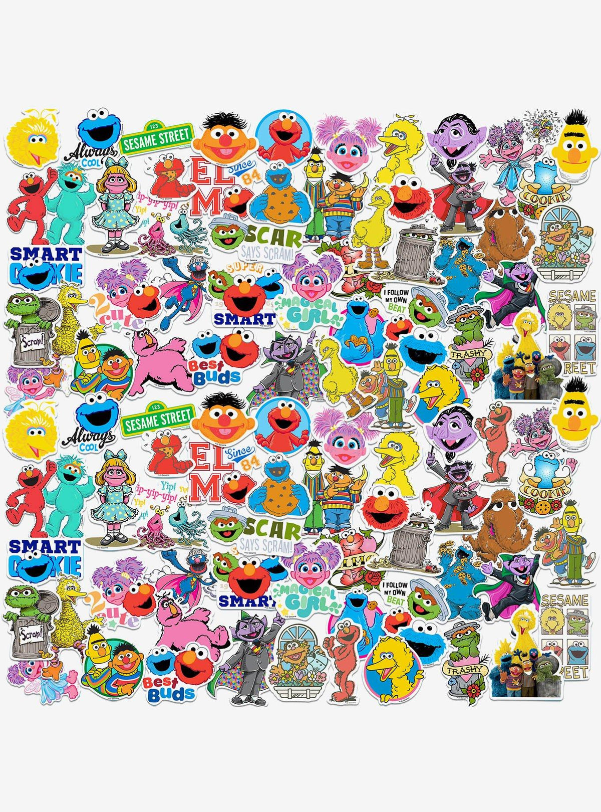Pack de 100 stickers de Sesame Street