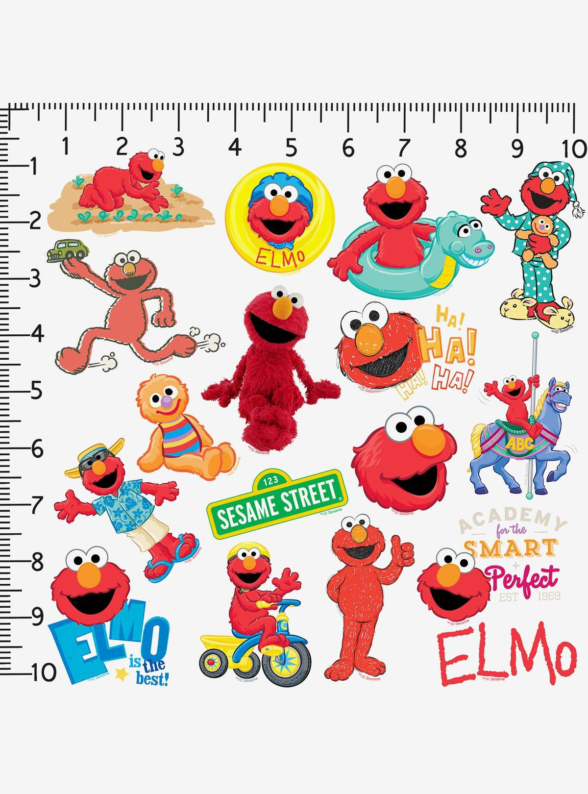 Pack de 100 stickers de Elmo - Sesame Street