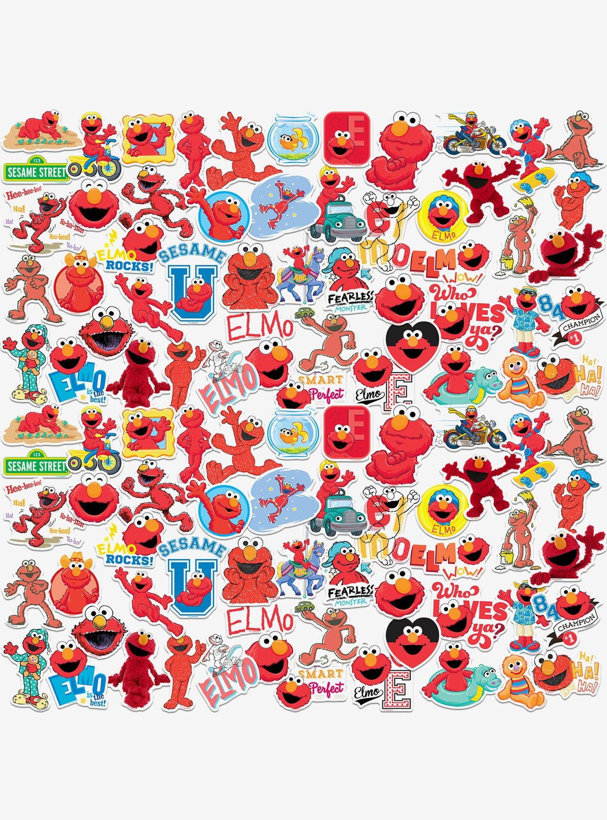 Pack de 100 stickers de Elmo - Sesame Street