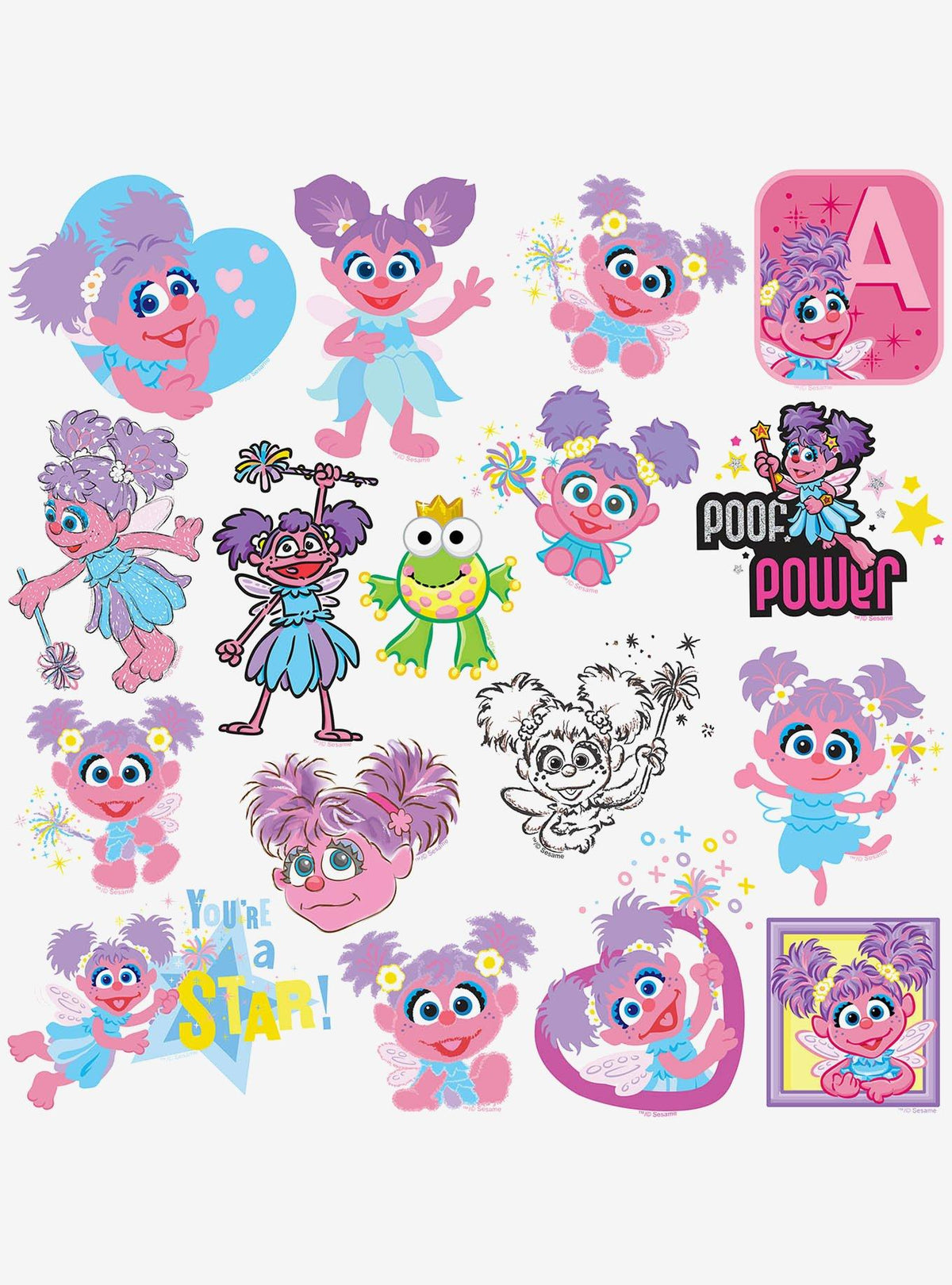 Pack de 100 stickers de Abby Cadabby - Sesame Street