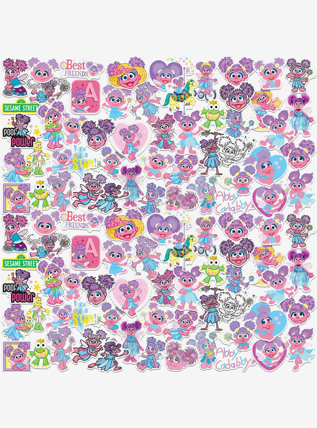 Pack de 100 stickers de Abby Cadabby - Sesame Street