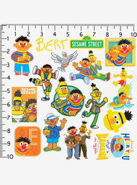 Set de 100 stickers de Bert y Ernie - Sesame Street