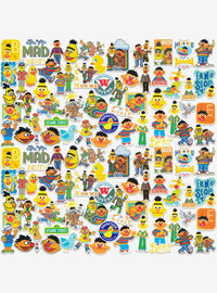Set de 100 stickers de Bert y Ernie - Sesame Street