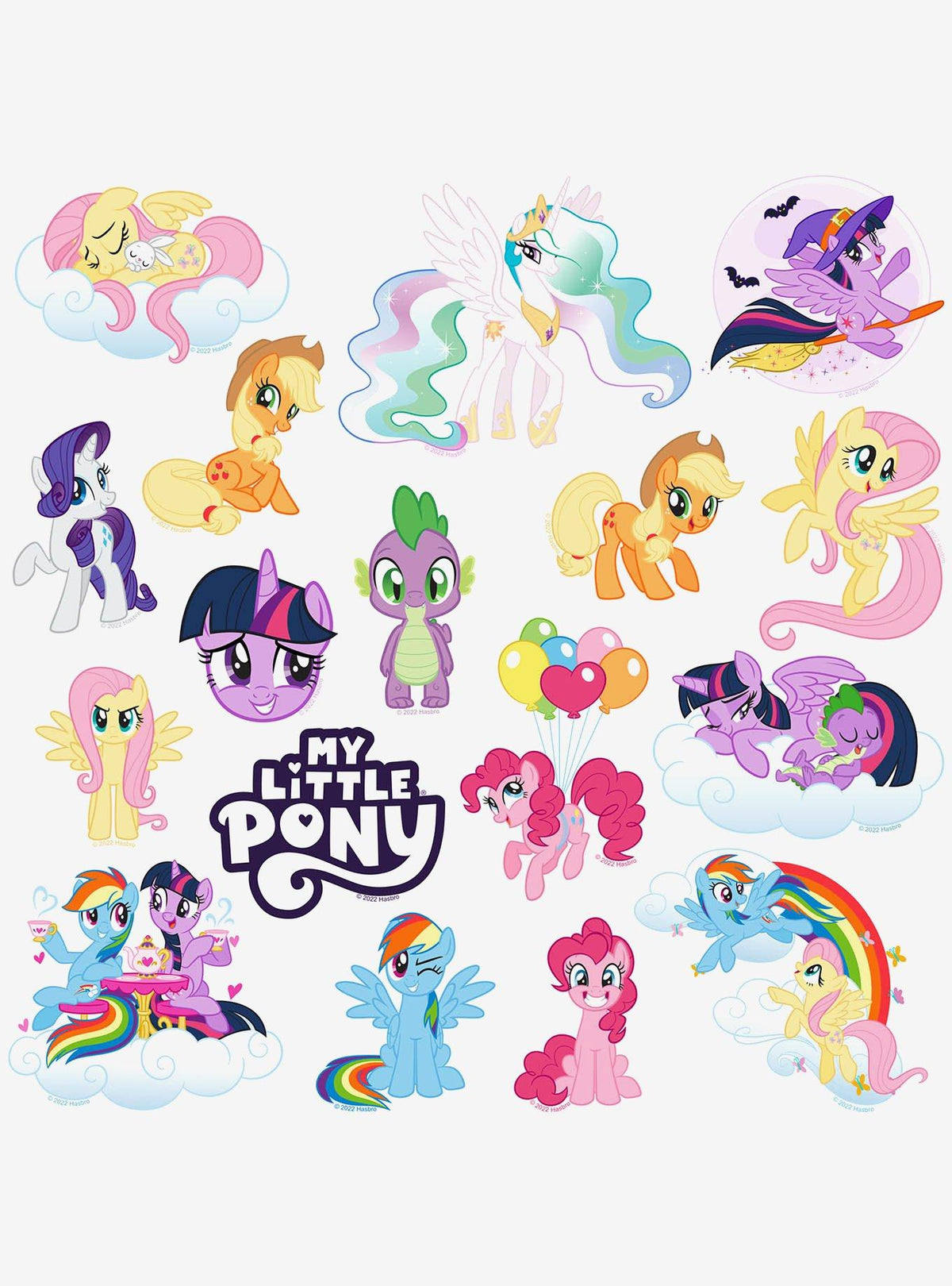 Pack de 100 stickers de My Little Pony: La magia de la amistad