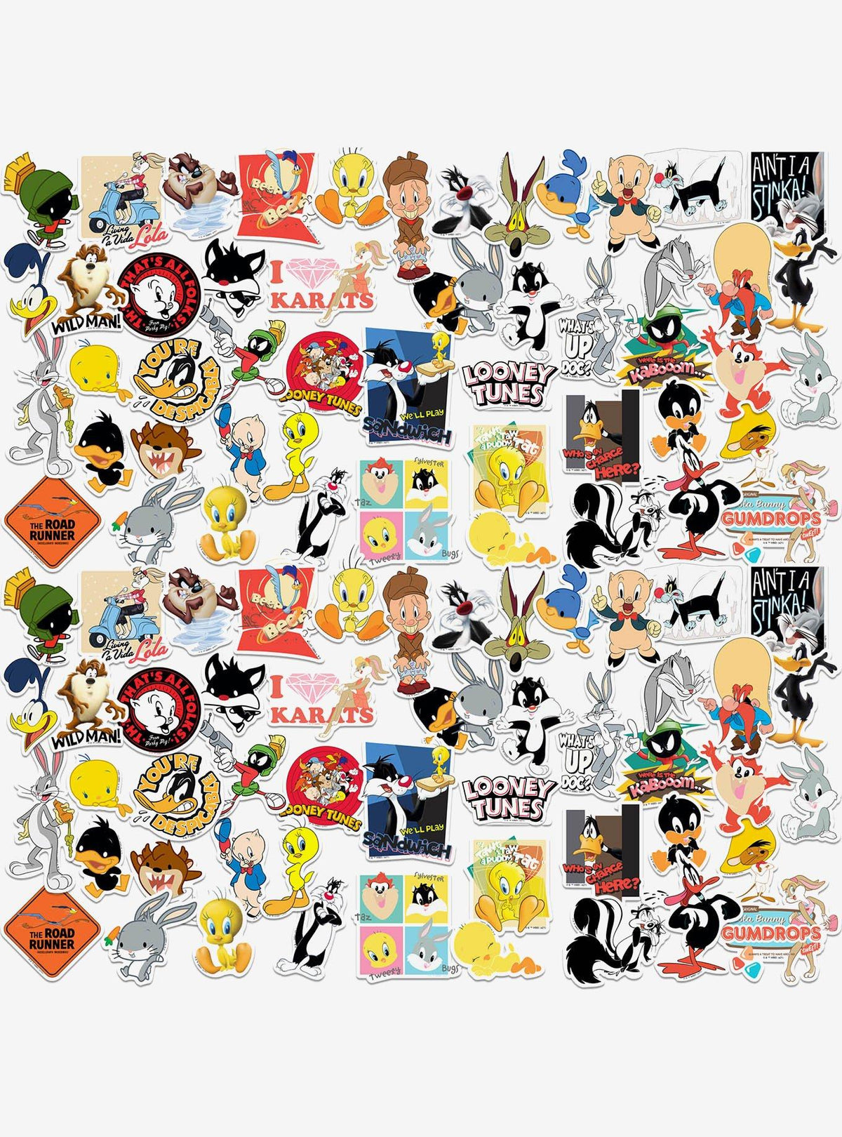 Looney Tunes: pack de 100 stickers de vinilo