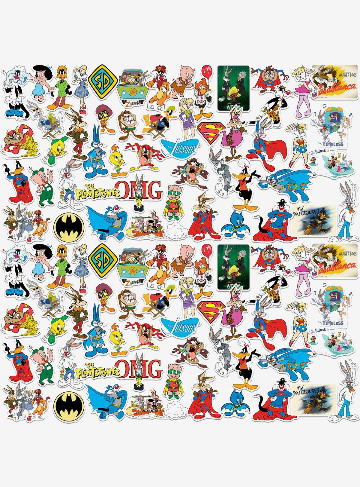 Pack de 100 stickers de vinilo Looney Tunes WB100 Mashup