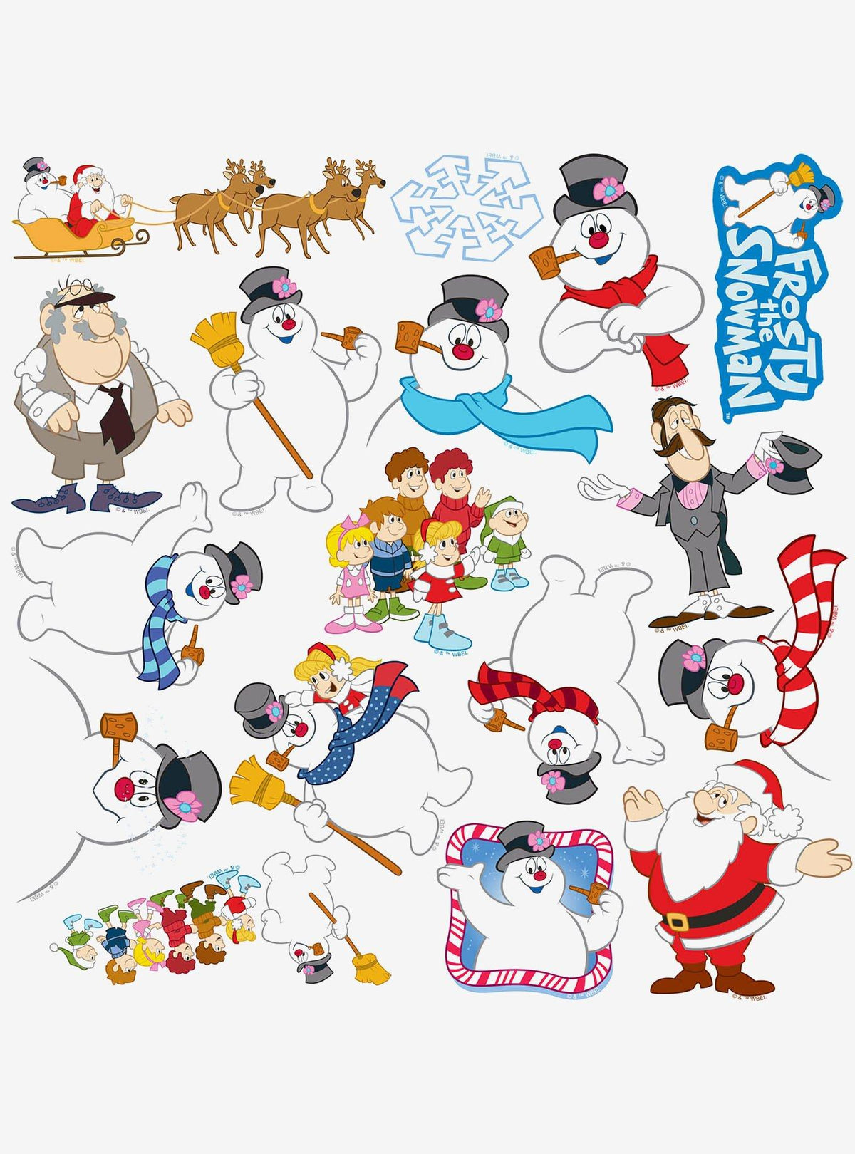 Frosty the Snowman: pack de 100 stickers de vinilo