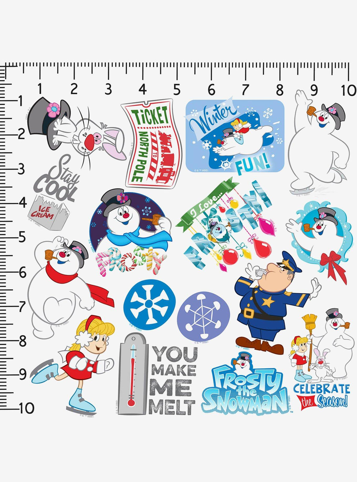 Frosty the Snowman: pack de 100 stickers de vinilo