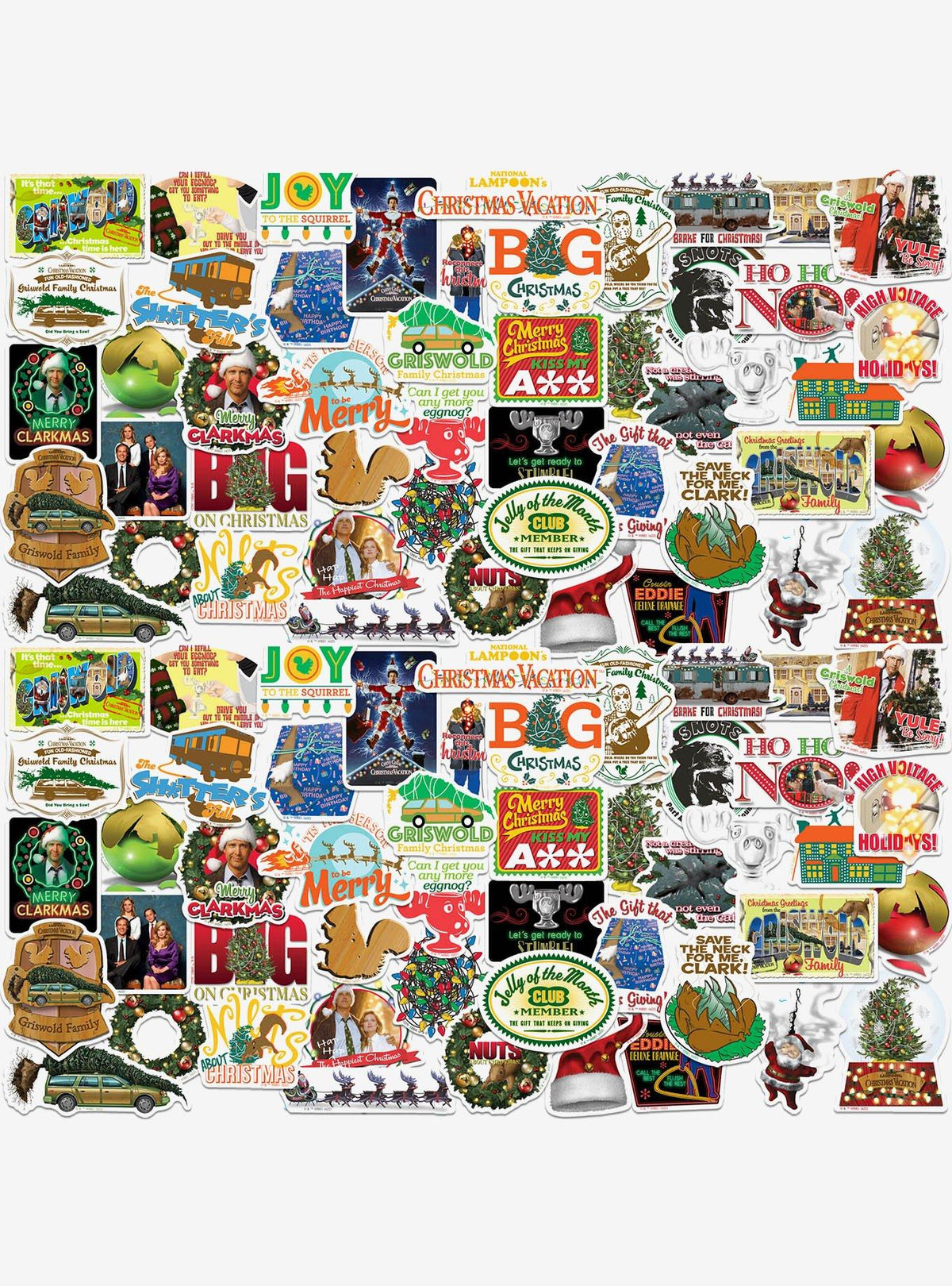 Pack de 100 stickers de National Lampoon's Christmas Vacation