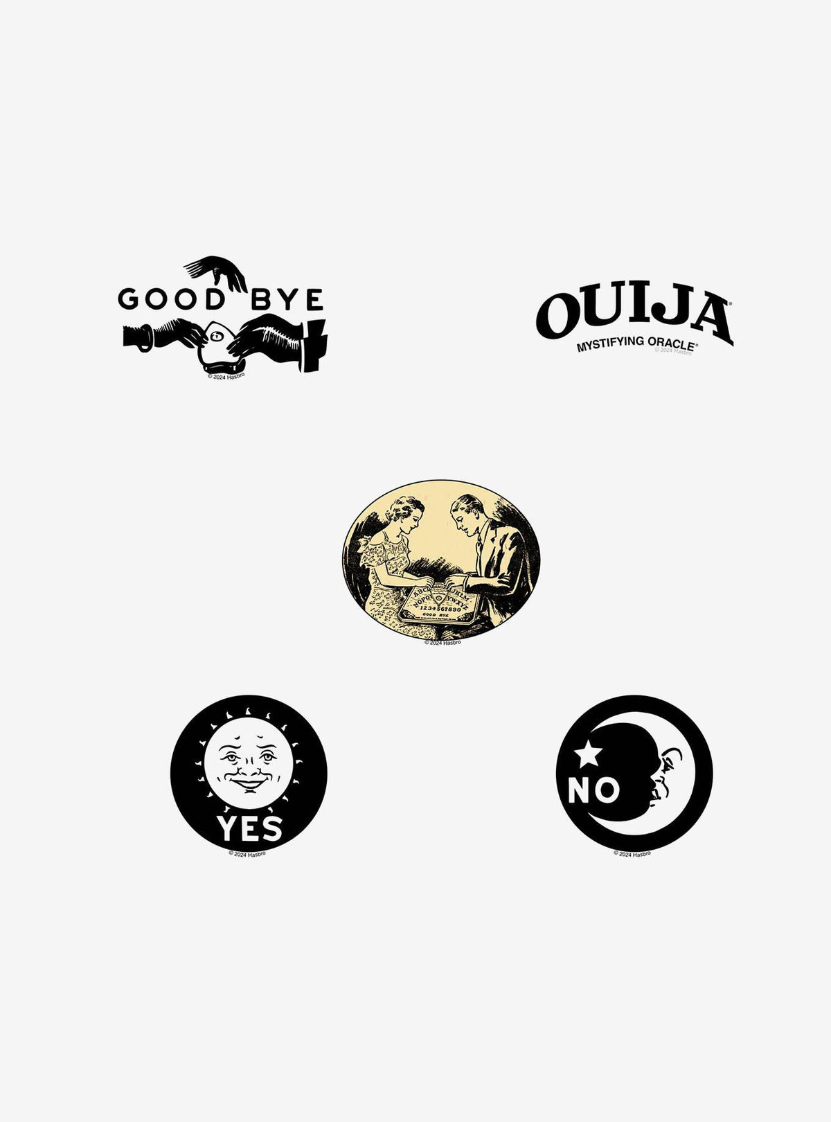 Pack de 100 stickers de vinilo Ouija