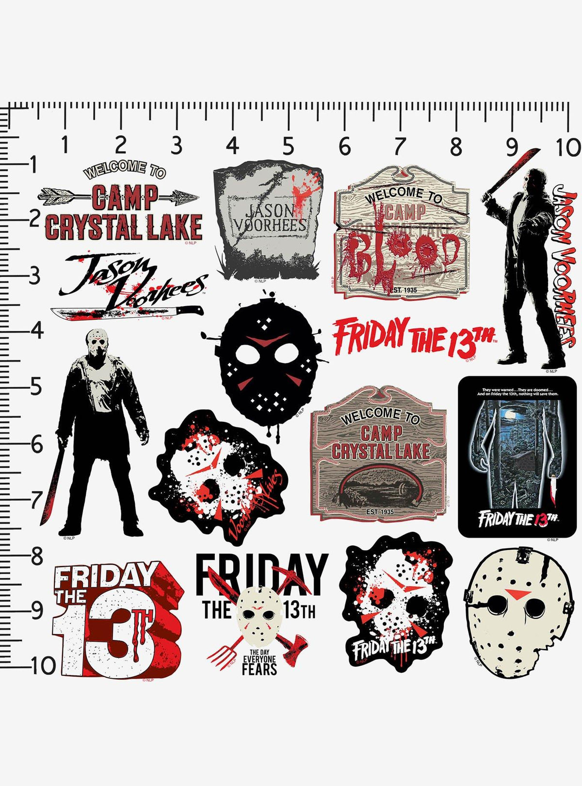 Friday the 13th: pack surtido de 100 stickers de vinilo