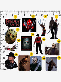 Pack de 100 stickers de Freddy vs. Jason