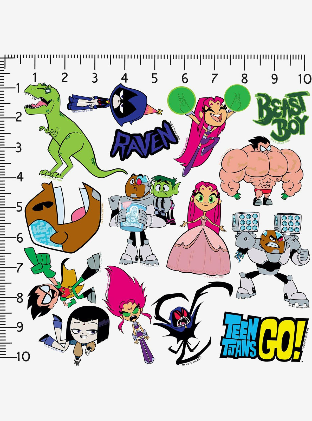 Pack surtido de 100 stickers de Teen Titans Go!