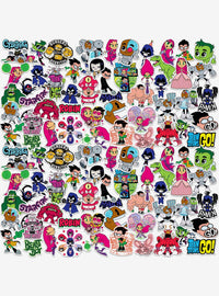 Pack surtido de 100 stickers de Teen Titans Go!
