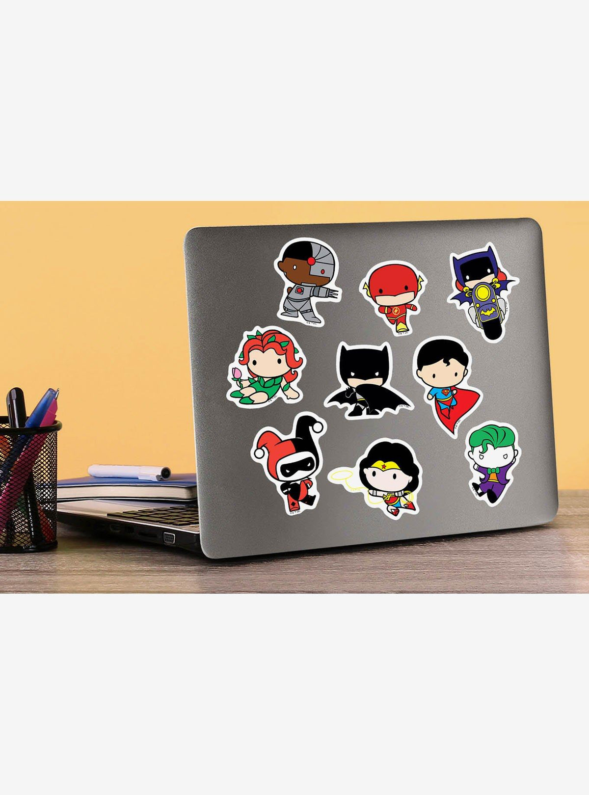 Pack de 100 stickers chibi de la Liga de la Justicia