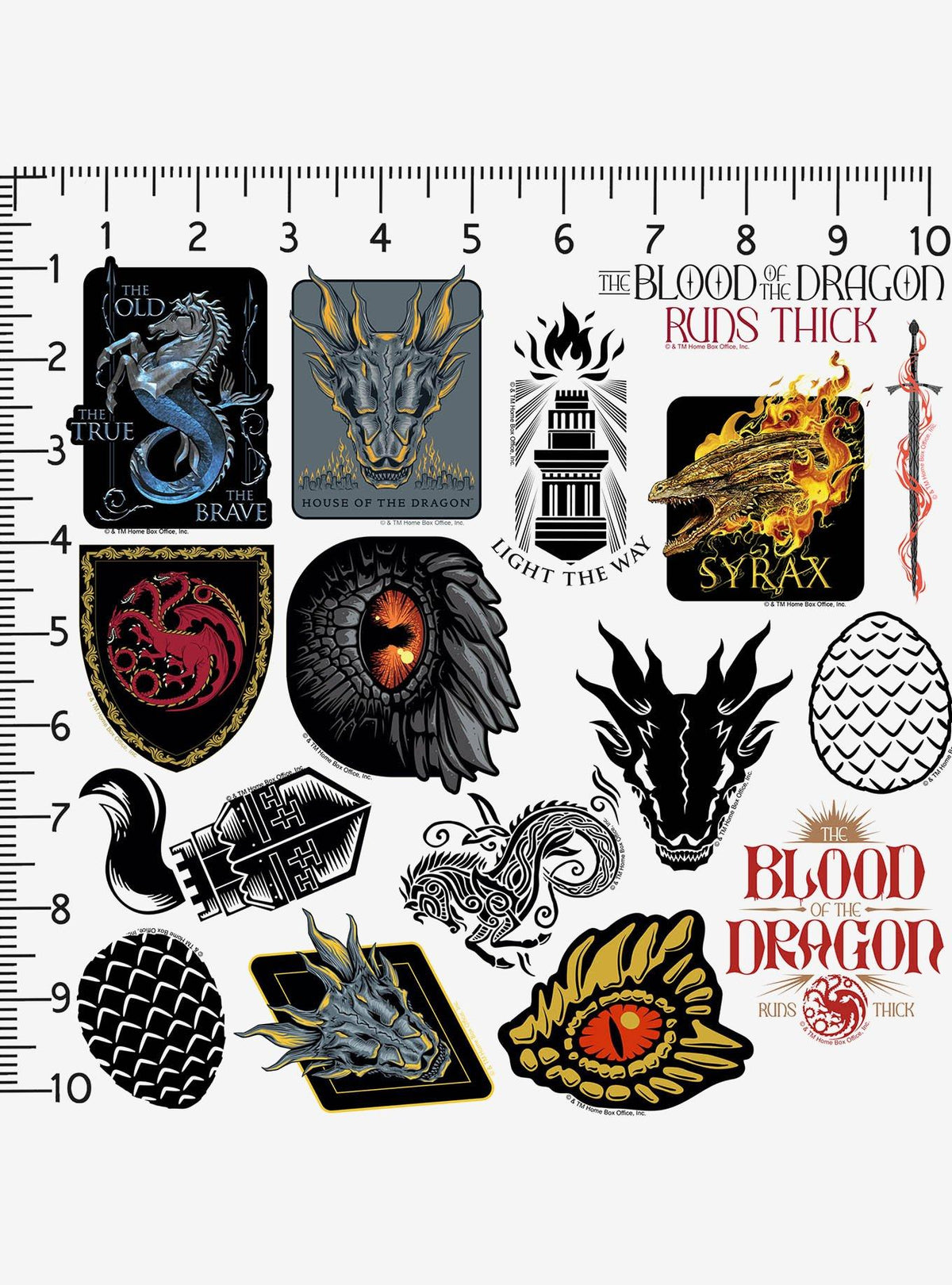 Pack de 100 stickers de vinilo House of the Dragon