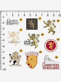 Pack de 100 stickers de vinilo de Game of Thrones: Lannister
