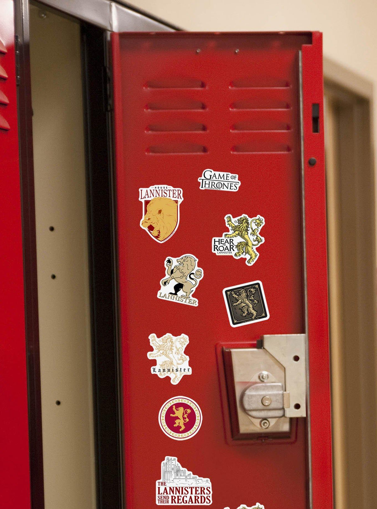Pack de 100 stickers de vinilo de Game of Thrones: Lannister