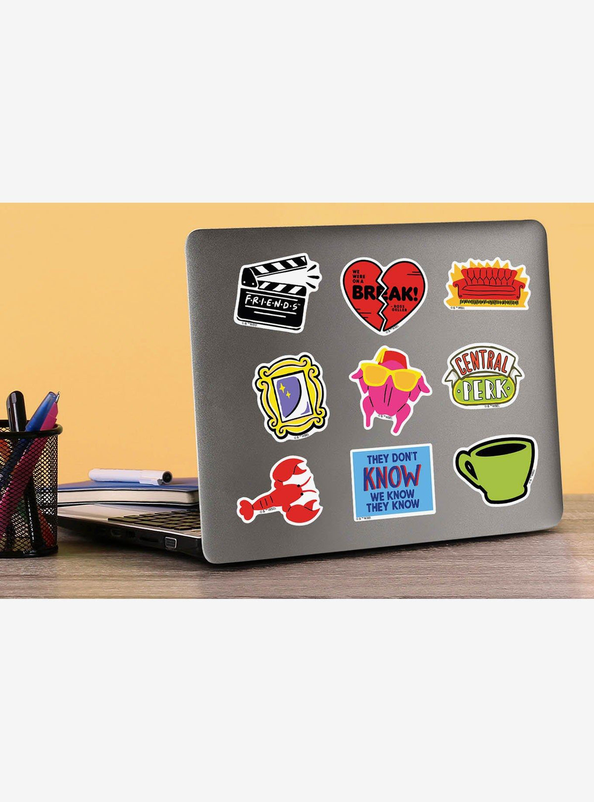 Pack de 100 stickers de vinilo de Friends