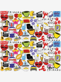 Pack de 100 stickers de vinilo de Friends