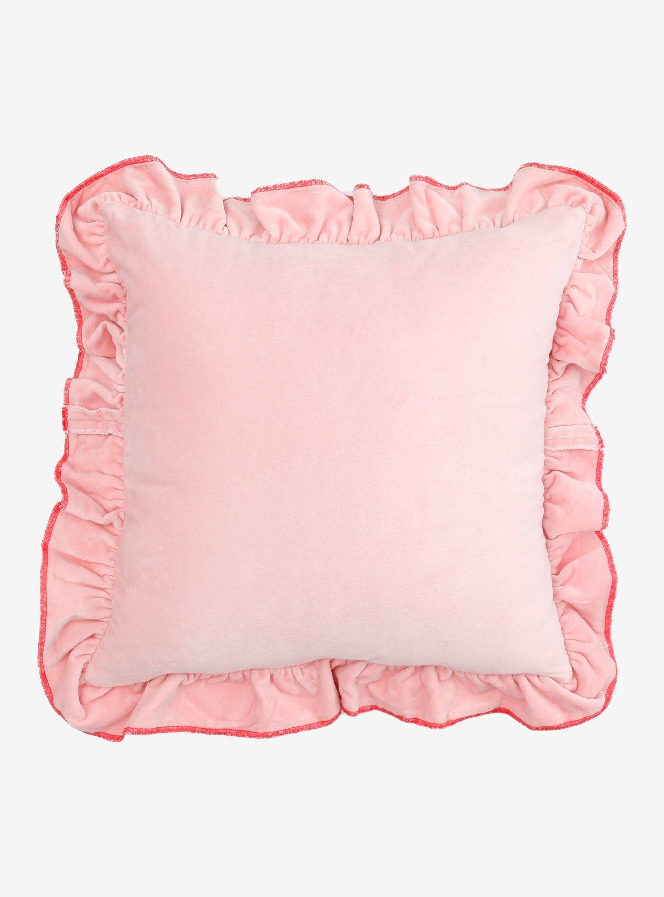 Cojín de terciopelo bordado de Strawberry Shortcake